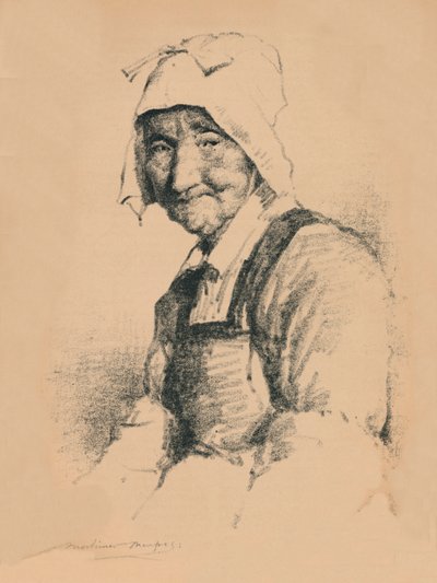 Vanhan naisen muotokuva, c1890, 1894 tekijältä Mortimer L Menpes