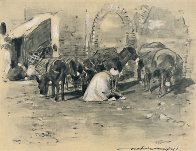 "Katukuva Tangerissa", 1903. tekijältä Mortimer L Menpes