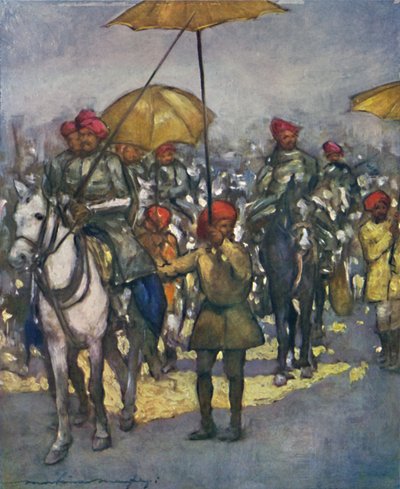 The Shan Chiefs Retainers at the Native Review, 1903 tekijältä Mortimer L Menpes