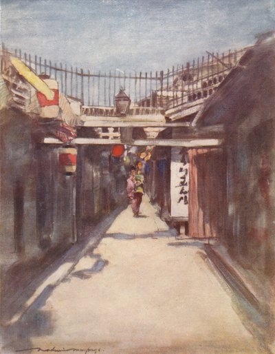 "Katu gallerialla", c1887, 1901 tekijältä Mortimer L Menpes
