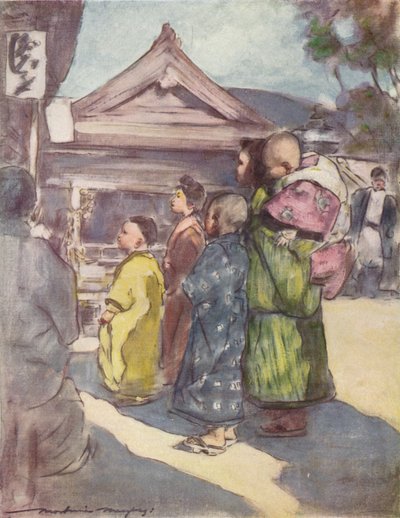 Watching the Play, c1887, 1901 tekijältä Mortimer L Menpes