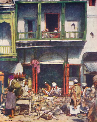 Vilkas basaari Delhissä, 1905 tekijältä Mortimer Ludington Menpes