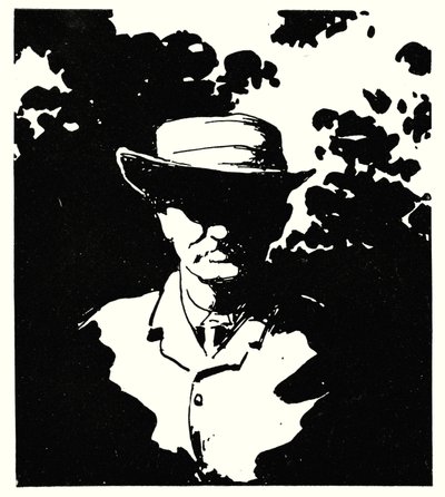 Cecil J Rhodes puutarhassaan, Kenilworth, Kimberley (litho) tekijältä Mortimer Ludington Menpes