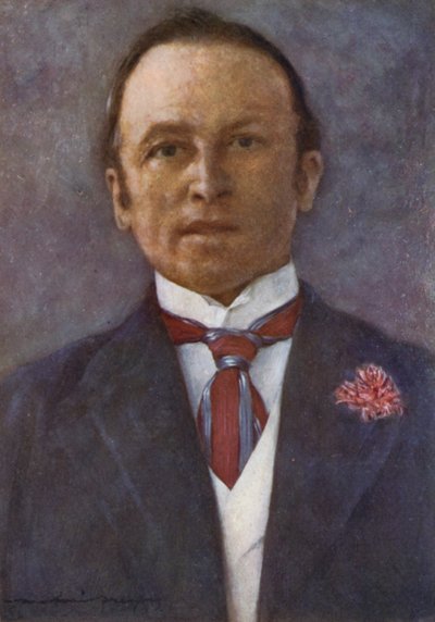 Lord Curzon työssään Delhissä (väri litho) tekijältä Mortimer Ludington Menpes