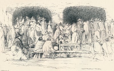 Keskipäivä Pueblassa, c1895, 1896 tekijältä Mortimer Ludington Menpes