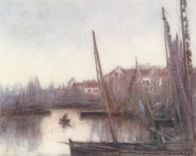 Sardiinilaivasto, Concarneau (värilitro) tekijältä Mortimer Ludington Menpes
