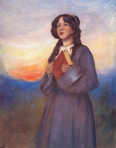 Maailman lapset: Amerikkalainen, Sunset (värilitografia): American, Sunset (värilitografia) tekijältä Mortimer Ludington Menpes