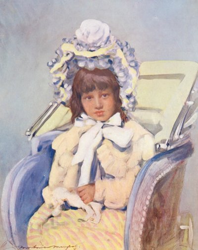 Maailman lapset: American, With Nurse (värilitografia): American, With Nurse (värilitografia) tekijältä Mortimer Ludington Menpes