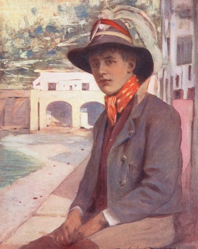 Maailman lapset: Caprilla (värilitografia). tekijältä Mortimer Ludington Menpes