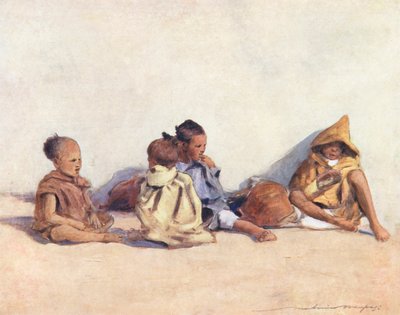 Maailman lapset: (värilitografia). tekijältä Mortimer Ludington Menpes