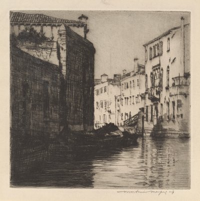 A Back Canal, Venetsia (palatseja) tekijältä Mortimer Menpes
