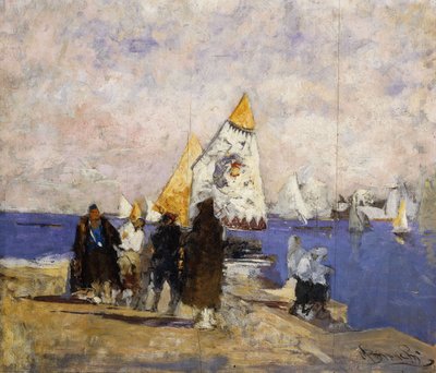 Laiturilla, Chioggia, tekijältä Mose Bianchi