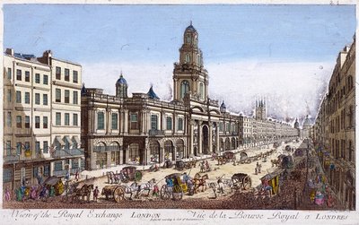 Royal Exchange 2. ulkopuoli, Lontoo, 1761 tekijältä Mothey Lairee