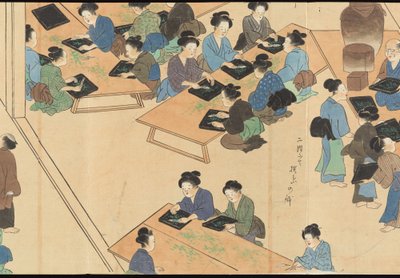 Kuvituksia Uji-teen tuotannosta tekijältä Motonari Sait?