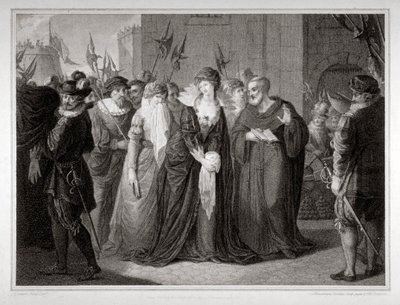 Lady Jane Gray johdatettiin teloitukseensa Lontoon Towerissa, 1554 1797 tekijältä Mountague Tomkins