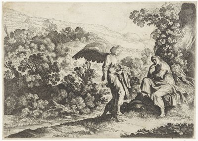 Enkeli lohduttaa Hagaria The Story of Hagar (sarjan nimi) tekijältä Moyses van Wtenbrouck