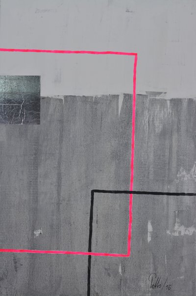 Rohkea geometrinen harmaa-vaaleanpunainen tekijältä Mr PETTO