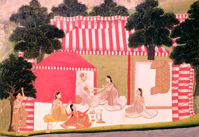 Prinssi ja hänen haareminsa tekijältä Mughal School