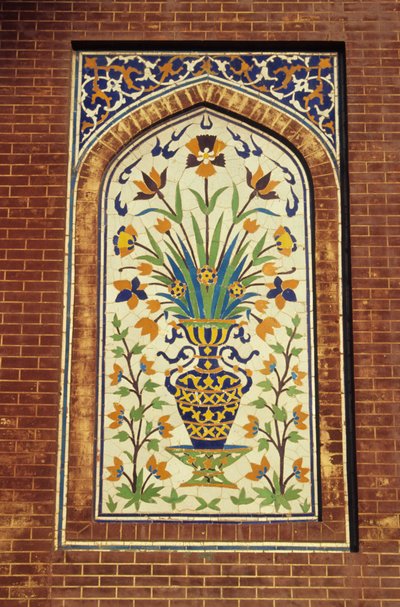 Lasitettu mosaiikki, n. 1634-35 (fajanssi) tekijältä Mughal School