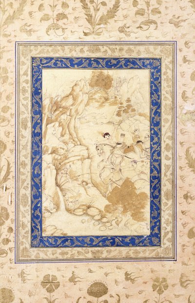 Metsästyspaikka, c. 1660-80 tekijältä Mughal School