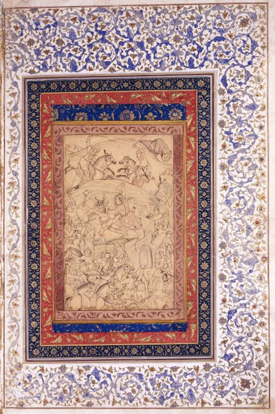 Rustem Killing Arjang Div, n. 1630 tekijältä Mughal School