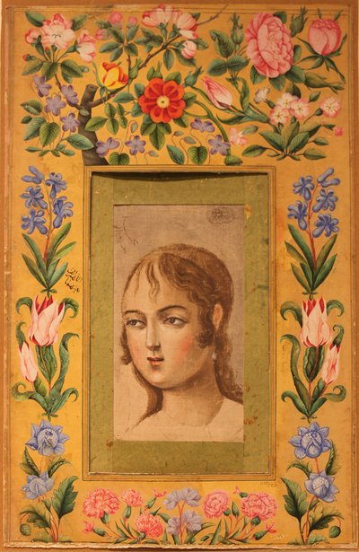 Nuoren kaunokaisen maalaus, 1740-50-luku tekijältä Muhammad Sadiq