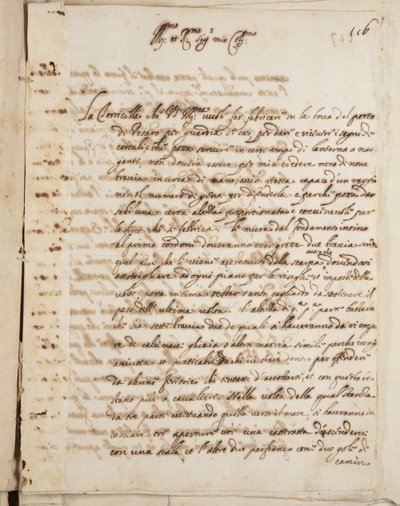 Mutio Oddin, Urbino ym., piirustussalkku, s. 116, n. 1635-1640 (kynä ja muste paperille sidottussa tilavuudessa) tekijältä Muzio Oddi