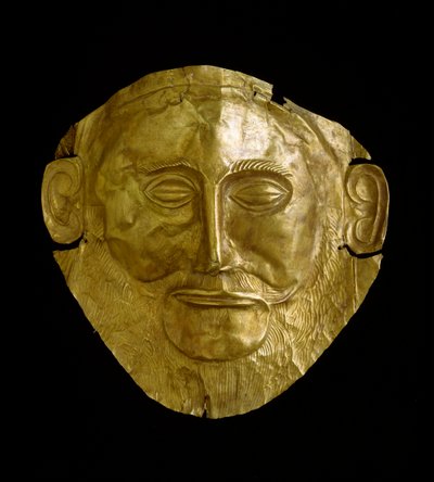 Funerary Mask Mycenaean Gold (Mycenae) tekijältä Mycenaean
