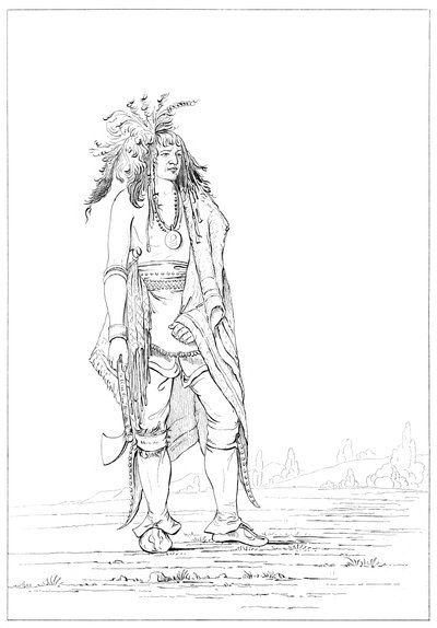 Irokeesi rohkea, 1841. tekijältä Myers and Co