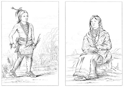 Amerikan intiaanit, North Western Frontier, 1841. tekijältä Myers and Co