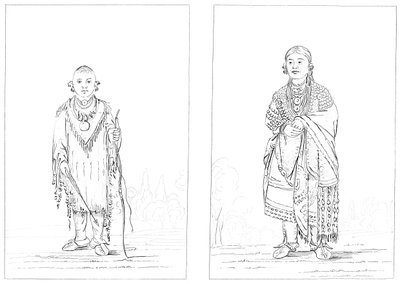 Sac and Fox Indians, 1841. tekijältä Myers and Co