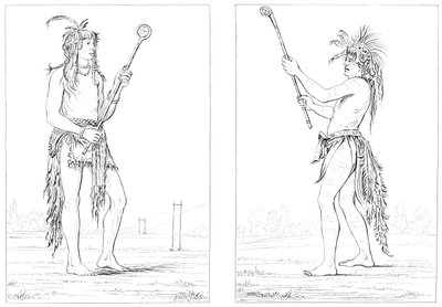 Sioux-palloilijat, 1841. tekijältä Myers and Co