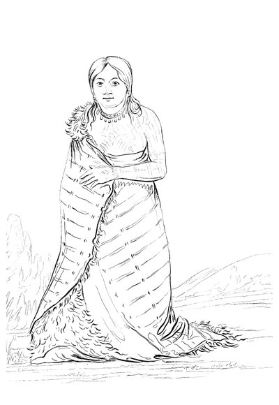 Pure Fountain, Ponca-heimon päällikön vaimo, 1841. tekijältä Myers and Co