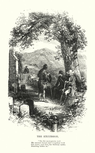 William Wordsworth: Retki (kaiverrus) tekijältä Myles Birket (after) Foster