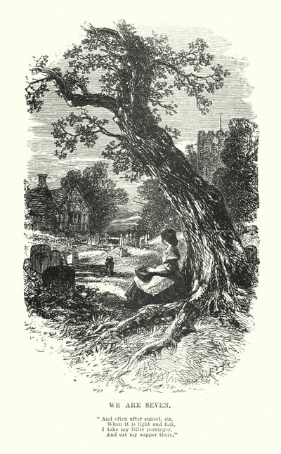 William Wordsworth: We Are Seven (kaiverrus) tekijältä Myles Birket (after) Foster