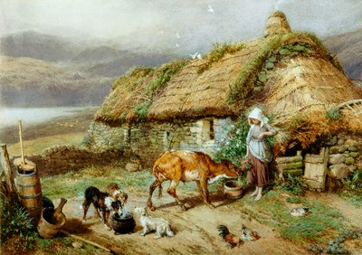 A Highland Bothy (bc ja wc paperille) tekijältä Myles Birket Foster