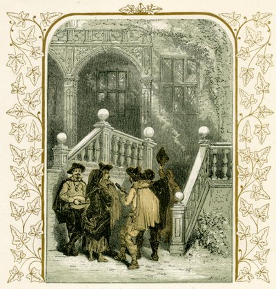 Joululaulut - kuvitus Birket Foster tekijältä Myles Birket Foster