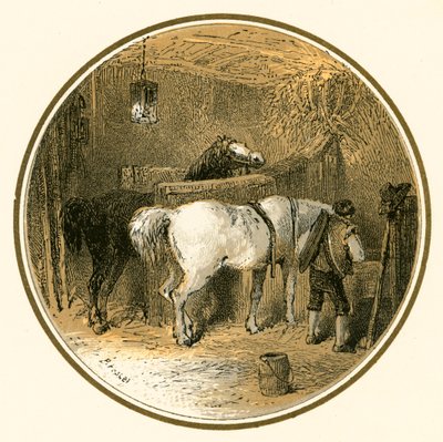 Hevoset tallissa tekijältä Myles Birket Foster