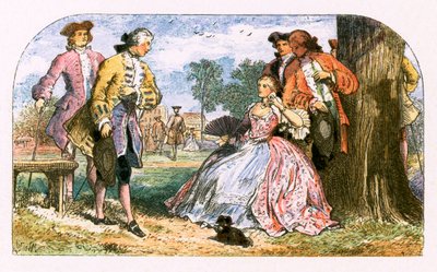 Kuvitus teokselle "The Double Transformation" tekijältä Myles Birket Foster
