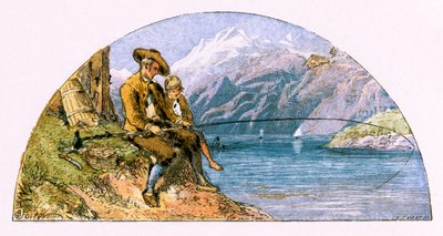 Kuvitus "Matkustajalle" tekijältä Myles Birket Foster