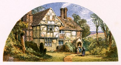Kuvitus "Matkustajalle" tekijältä Myles Birket Foster