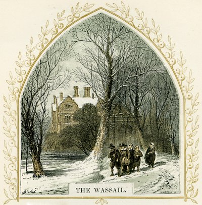 Wassail - kuvitus Birket Foster tekijältä Myles Birket Foster
