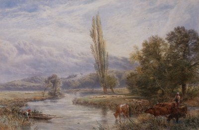Kastelupaikka (akvarelli) tekijältä Myles Birket Foster