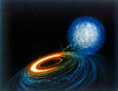 Musta aukko, taiteilijan konsepti. tekijältä NASA Images