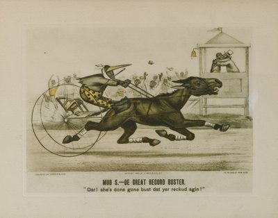 Mud S. - De Great Record Buster tekijältä N. & Ives J.M.(1824 95) (after) Currier