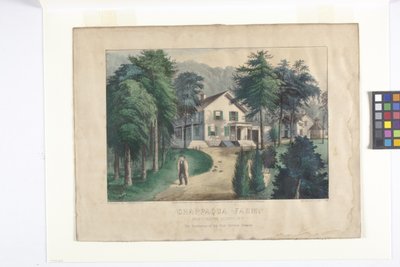 Chappaqua Farm, West Chester County, New York (käsinvärinen litografia) tekijältä N. and Ives J.M. (1824 95) Currier