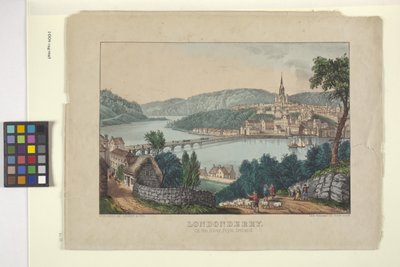 Londonberry (käsinvärinen litografia) tekijältä N. and Ives J.M. (1824 95) Currier