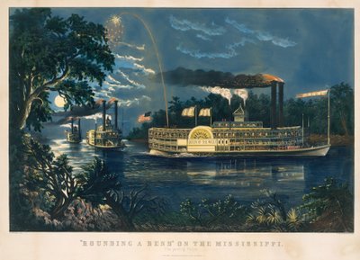 "Mississippin mutkan kiertäminen - jäähyväiskutsu tekijältä Currier and Ives