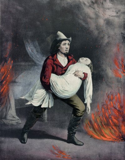 Amerikkalainen palomies tekijältä N. Currier and Ives J.M.