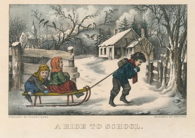 Kyyti kouluun tekijältä Currier and Ives